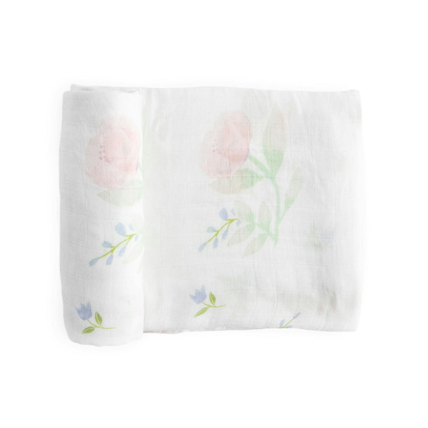 Deluxe Muslin Swaddle Blanket - Pink Peony