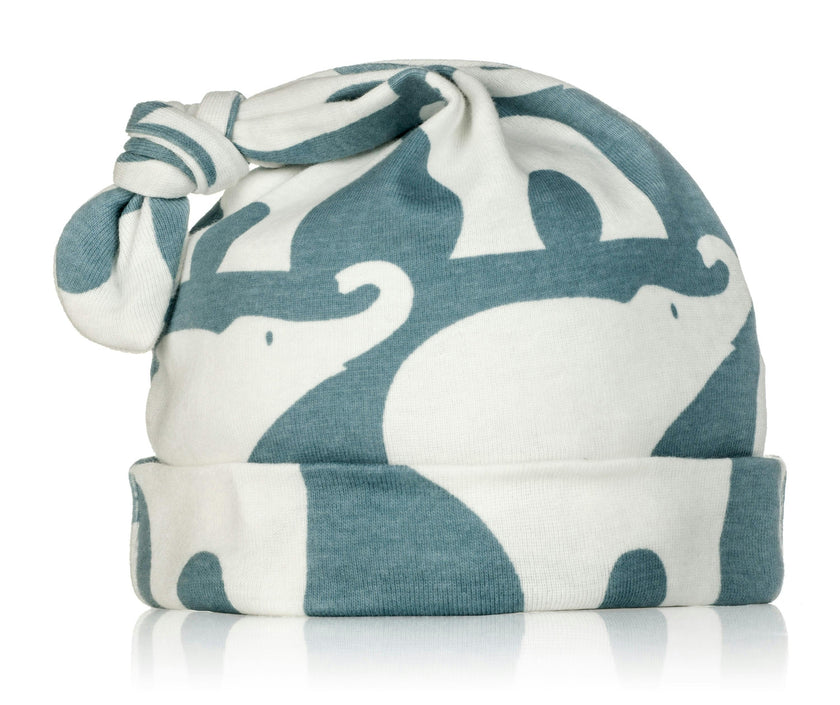 Blue Elephant Organic Knotted Hat