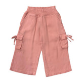 Girls Wide Leg Cargo Pant in Mellow Rose