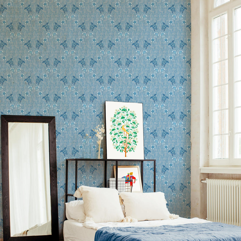 Wallpaper KÛRMA color Bleu océan