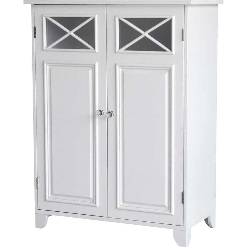 Dawson Wooden Floor Cabinet with Cross Molding and 2 Doors