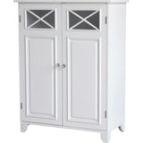 Dawson Wooden Floor Cabinet with Cross Molding and 2 Doors