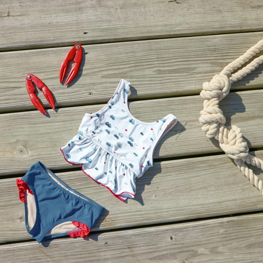 Girls Palmer Tankini - Small Crabs