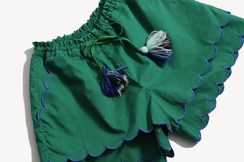 LAUREL SCALLOPED SUMMER SHORTS