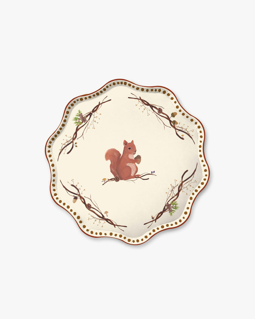 Whispering Woods Dessert Plate Set in Hazel