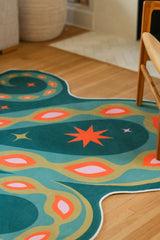 Abstract Snake Rug by Jessica Miller