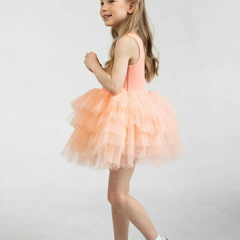 Salmon Sunset Tutu Dress