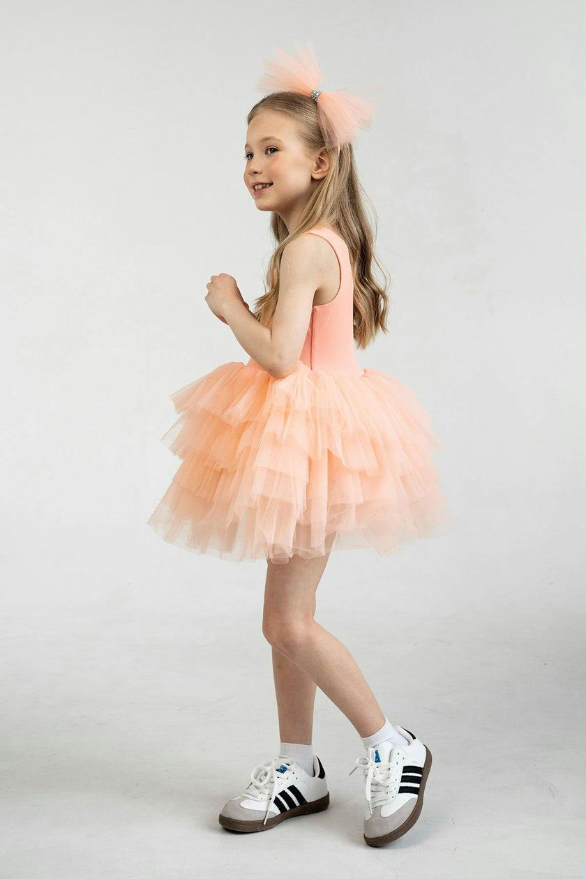Salmon Sunset Tutu Dress