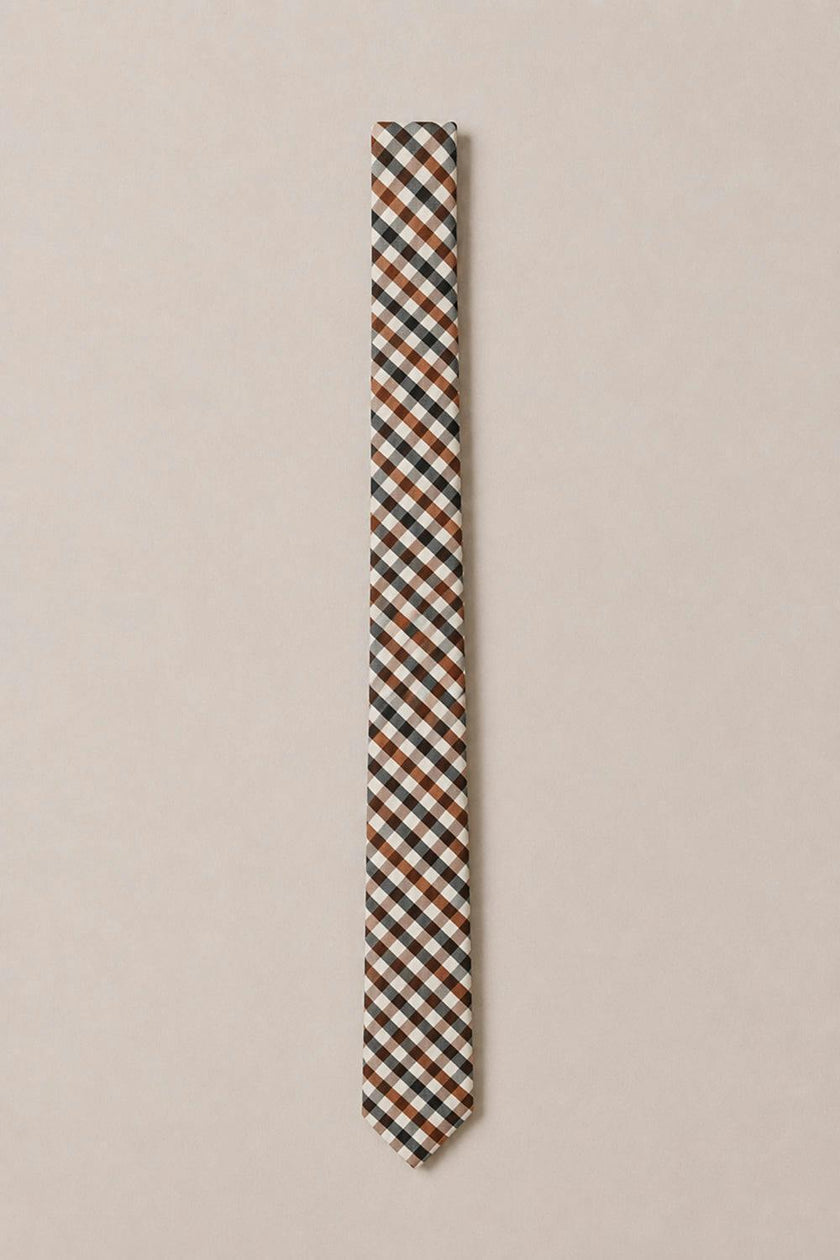Ties in Chestnut Gingham