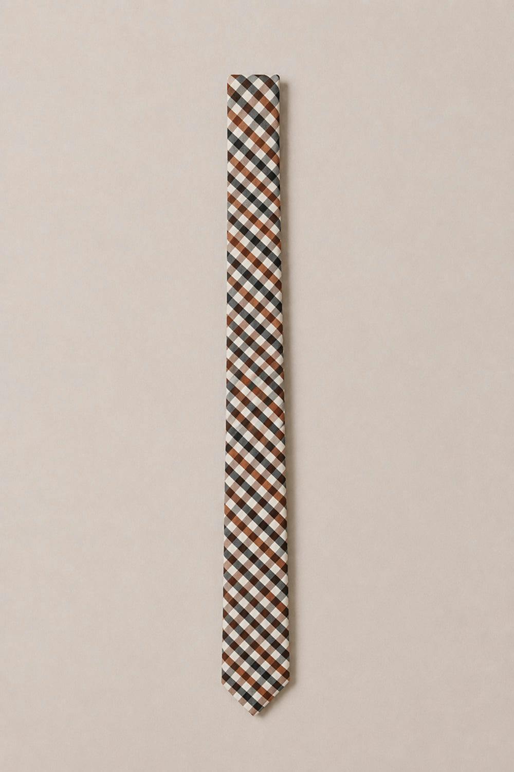 Ties in Chestnut Gingham