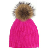 Knitted Wool Hat With A Genuine Fur Pom (TikTok)