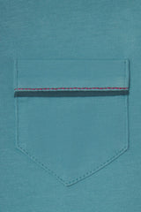 Jackson Long Sleeve Polo in Adriatic Blue