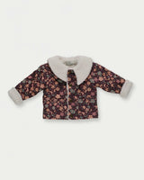 Molly Baby Quilted Jacket - Garden Flowers Plum