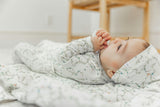 Leaves and Bird Print Swaddle