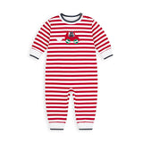 Stripe Knit Longall with Scotty Dog In Car