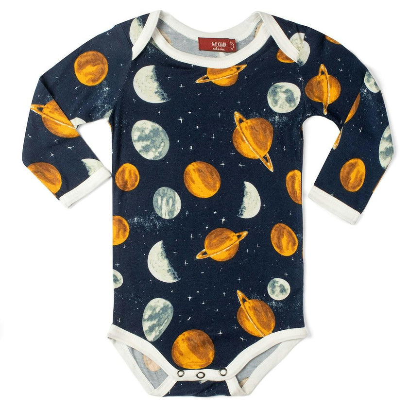 Planets Bamboo Long Sleeve One Piece