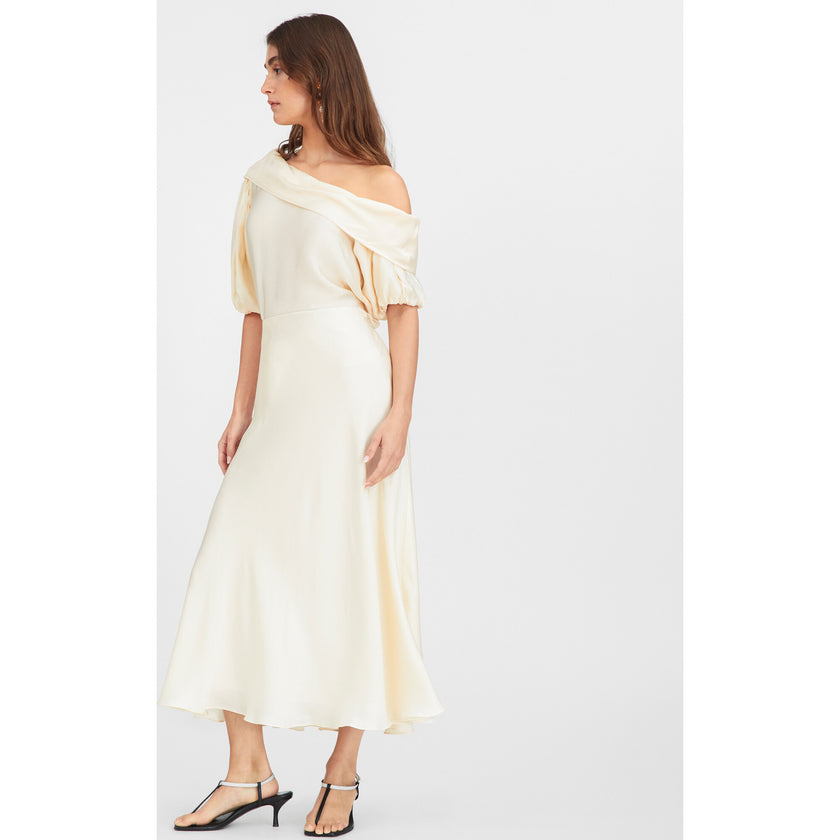 Women's Satin Georgia Top, Cream