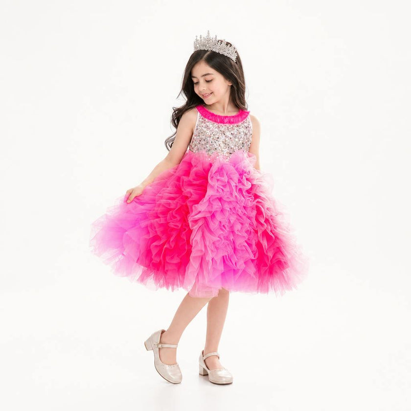 Princess Rosabelle Ruffle Dress - Girls Party Dress