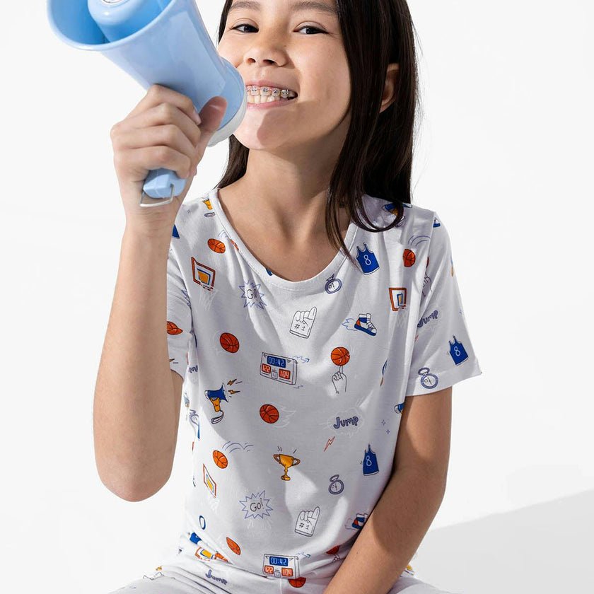 All Star Basketball Bamboo Kids Pajama Short Set