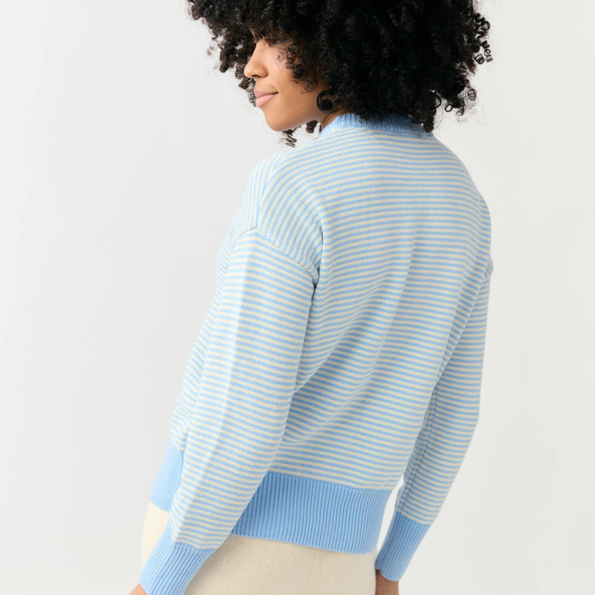 women's chalet stripe knit sweater