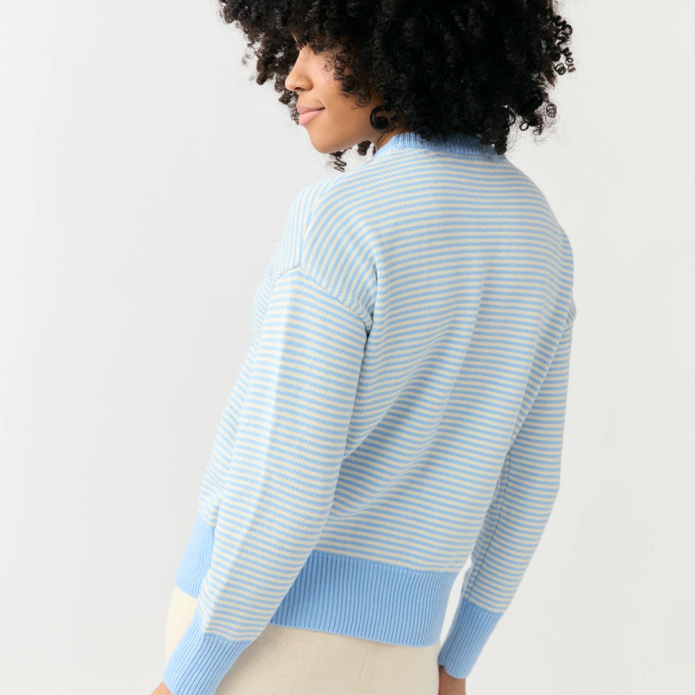 women's chalet stripe knit sweater