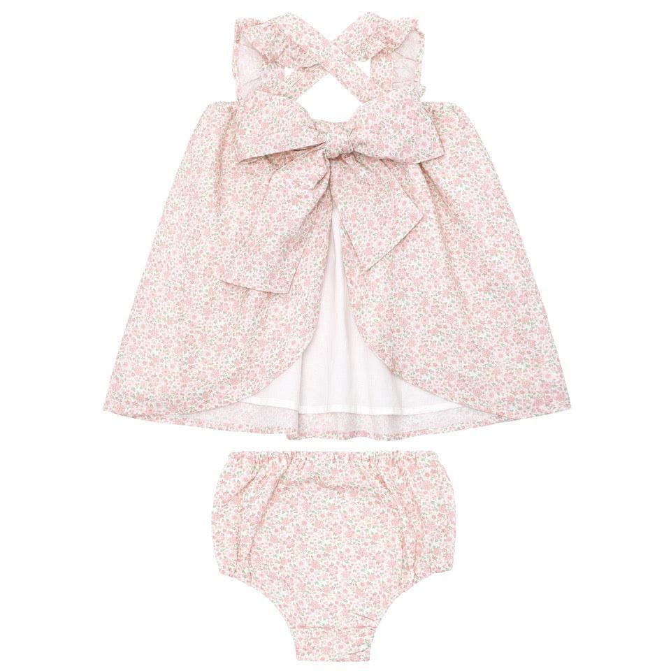 Baby Antique Floral Flutter Tank Bloomer Set