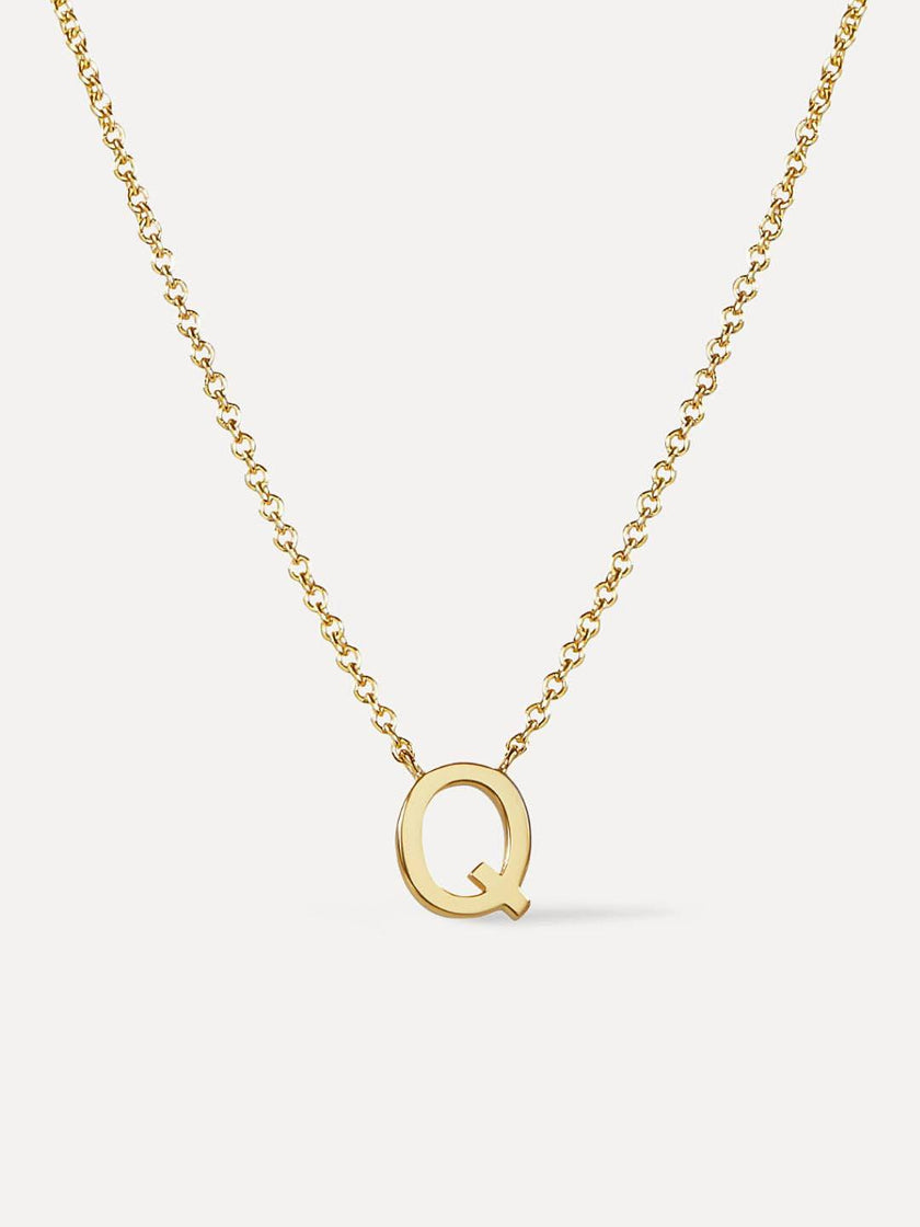 Gold Initial Necklace - Letter Necklace