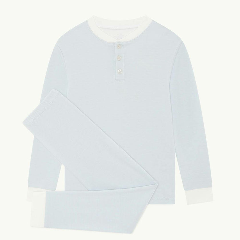 Derek Stripe Child Pyjama Two Piece Set  - Blue