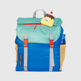 Sleep-N-Pack™ – Big Kid Size | Color Block Camp Collection: Blue Smile Face