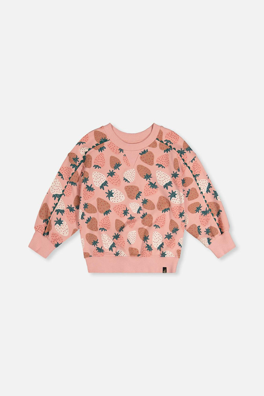 Sweatshirt Pink Strawberry Print
