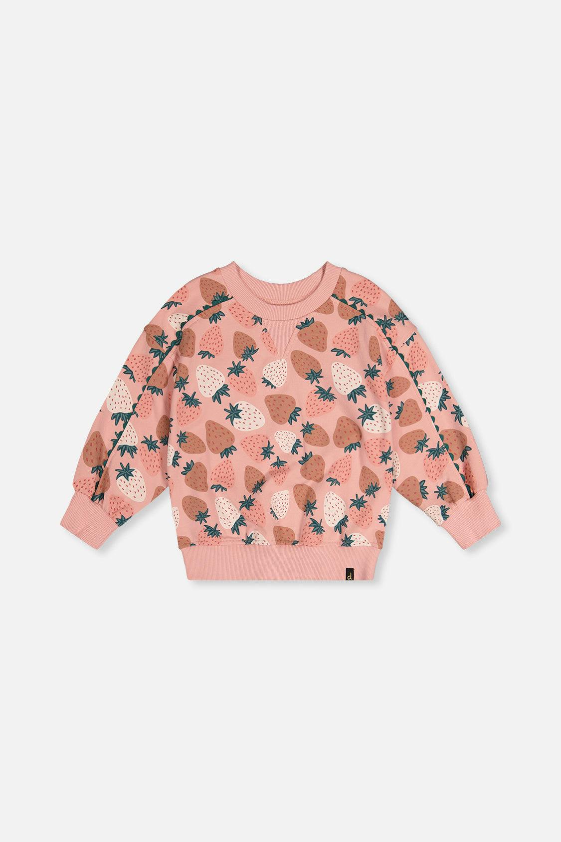 Sweatshirt Pink Strawberry Print
