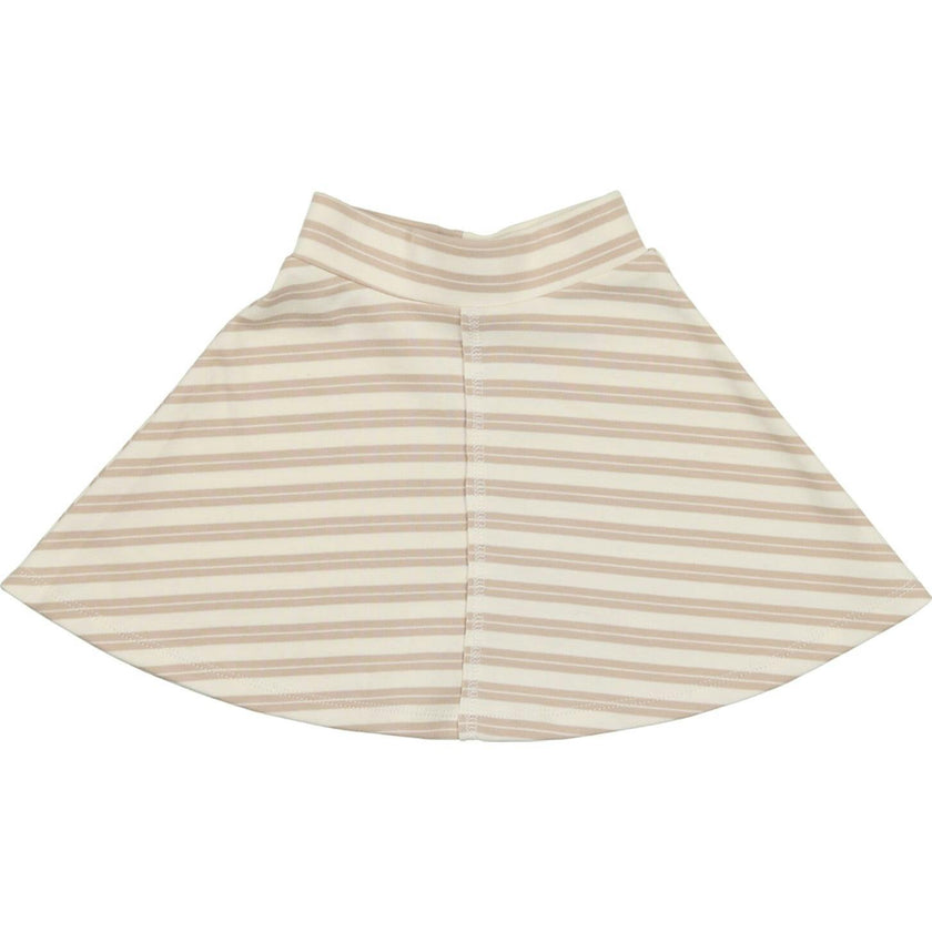 Horizontal Striped A-Line Short Skirt