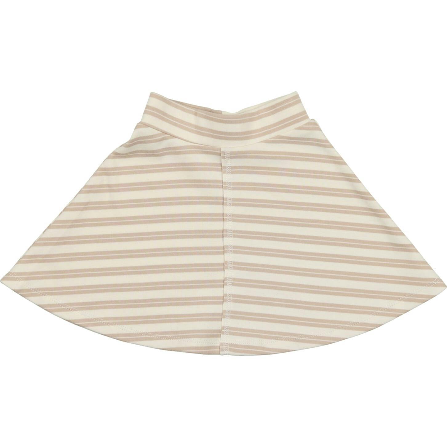 Horizontal Striped A-Line Short Skirt