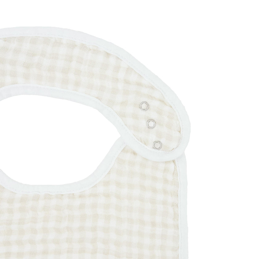Cotton Muslin Classic Bib 3 Pack - Georgia Peach