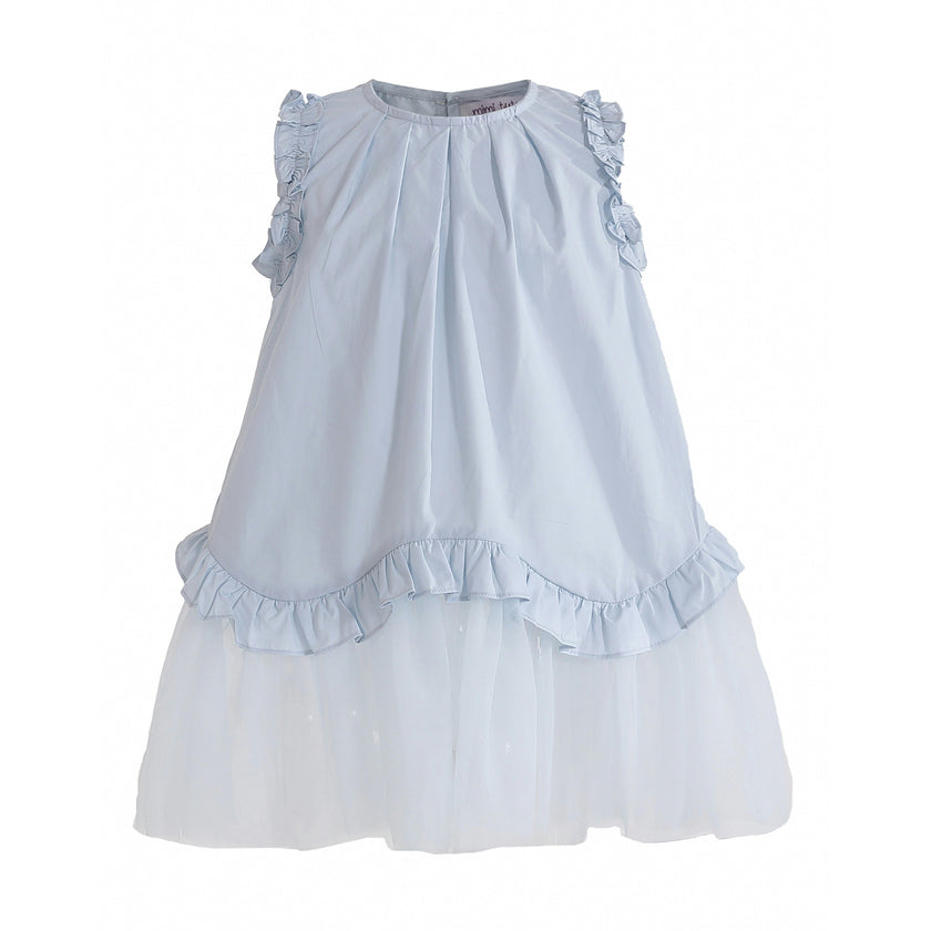 Light Blue Lumielle Ruffle Dress