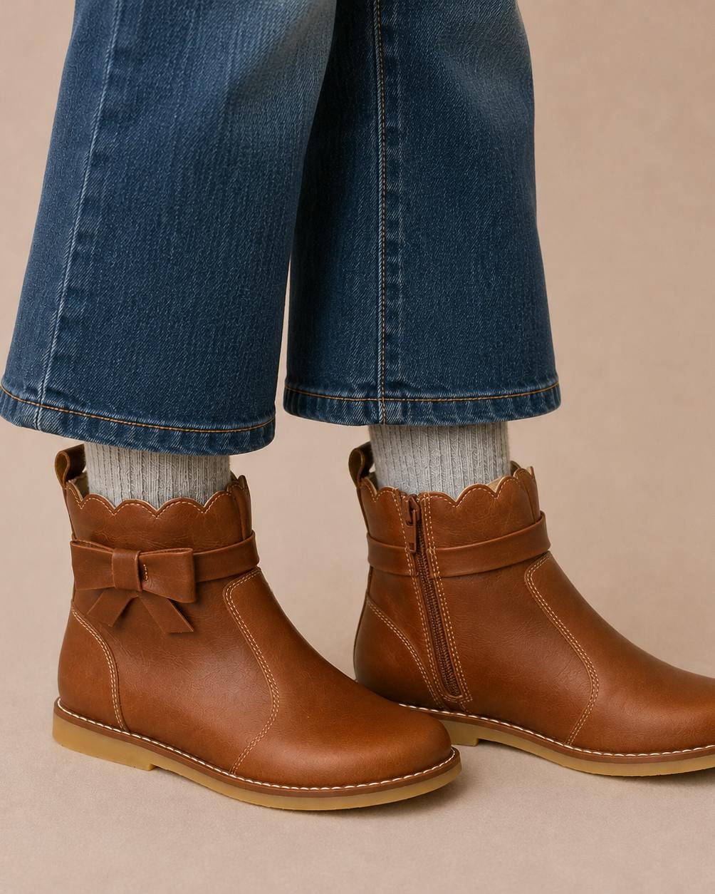 Cellia Bootie | Brown Leather
