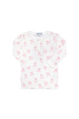 Pink Puppy Love Print Pajamas