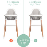 Children of Design 6 in 1 Deluxe High Chair with Cushion