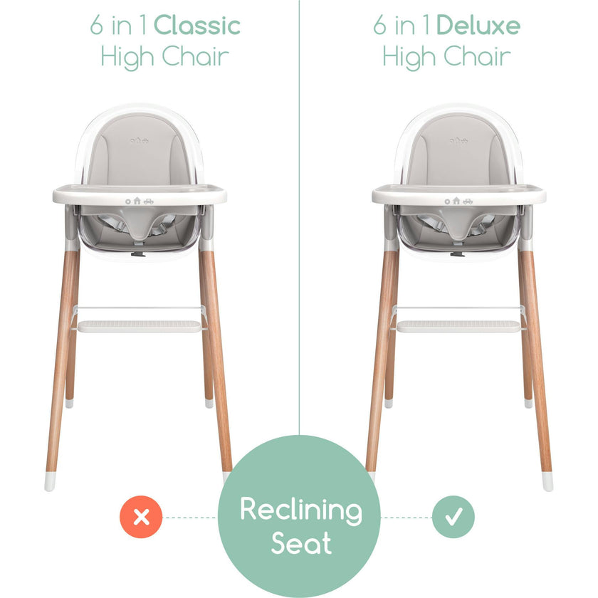 Children of Design 6 in 1 Deluxe High Chair with Cushion