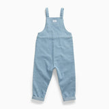 Striped Soft Denim Overalls