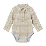 JASPER Cream Country plaid Woven Onesie