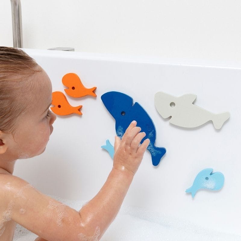 Shark Bath Bundle – Squeezi Shark, Bath Puzzle Shark & Cana Bath Toys for Toddlers