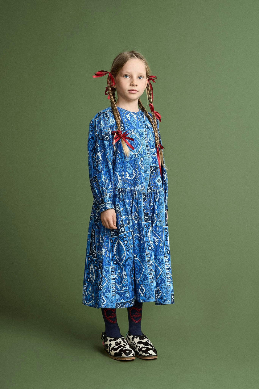 CARPET MICROCORDUROY DRESS BLUE