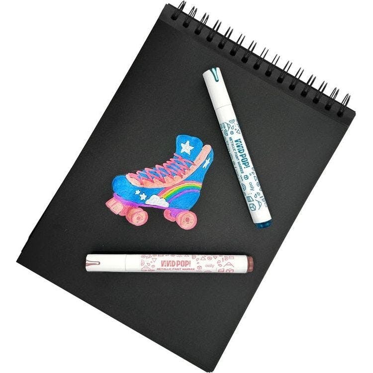 Vivid Pop! Water Based Paint Markers - Metallic - Set of 8