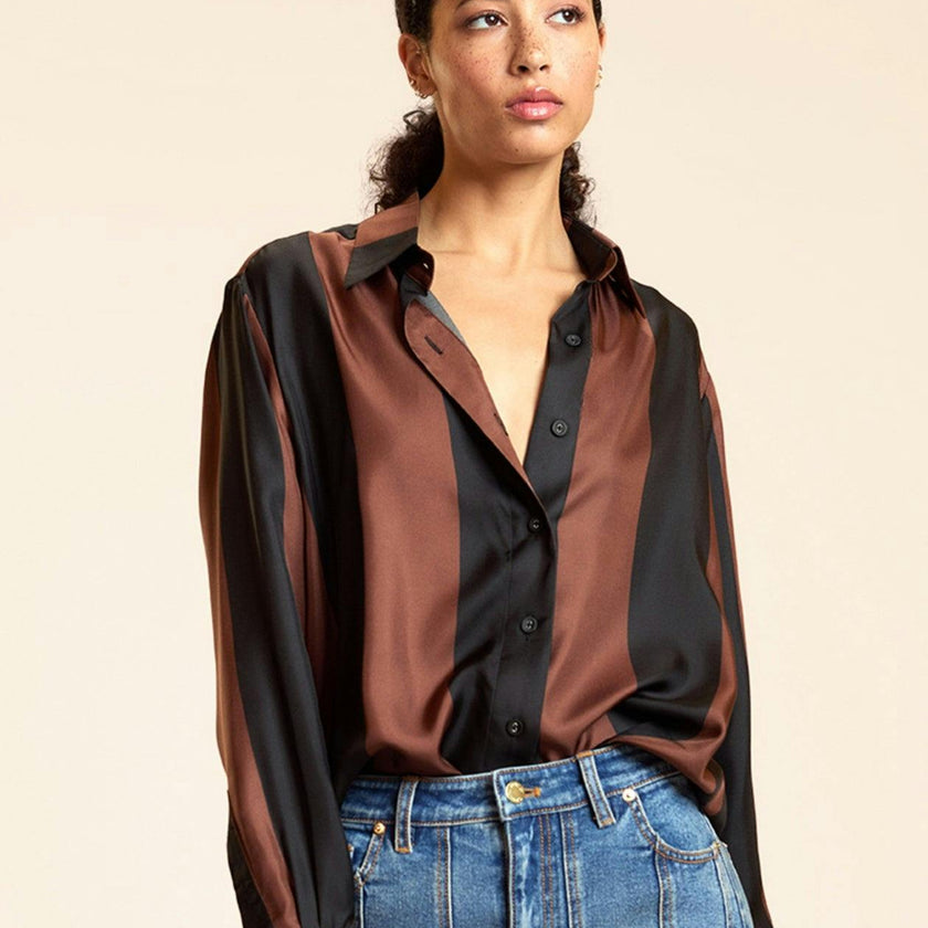 Collectible Stripe Silk Shirt
