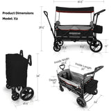 Pull & Push Double Stroller Wagon 2 Seater