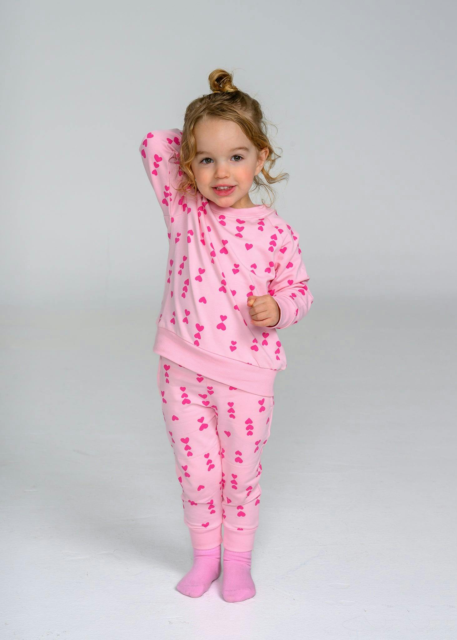 Pink-on-Pink Hearts Joggers