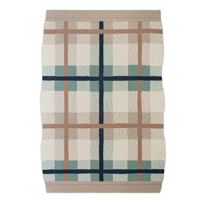 Charlie Farmhouse Knitted Plaid Baby Blanket