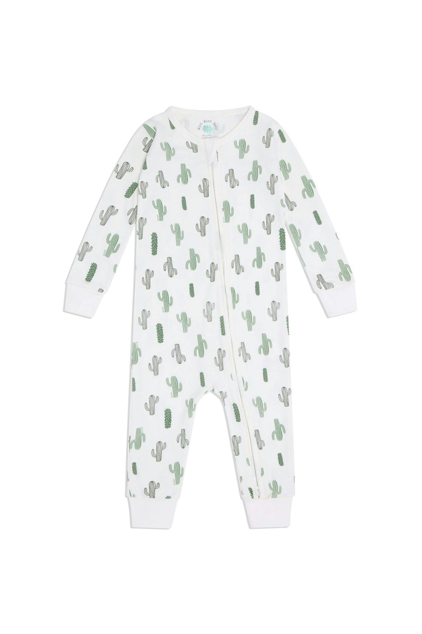 Cactus Garden Zip-up Baby Bodysuit