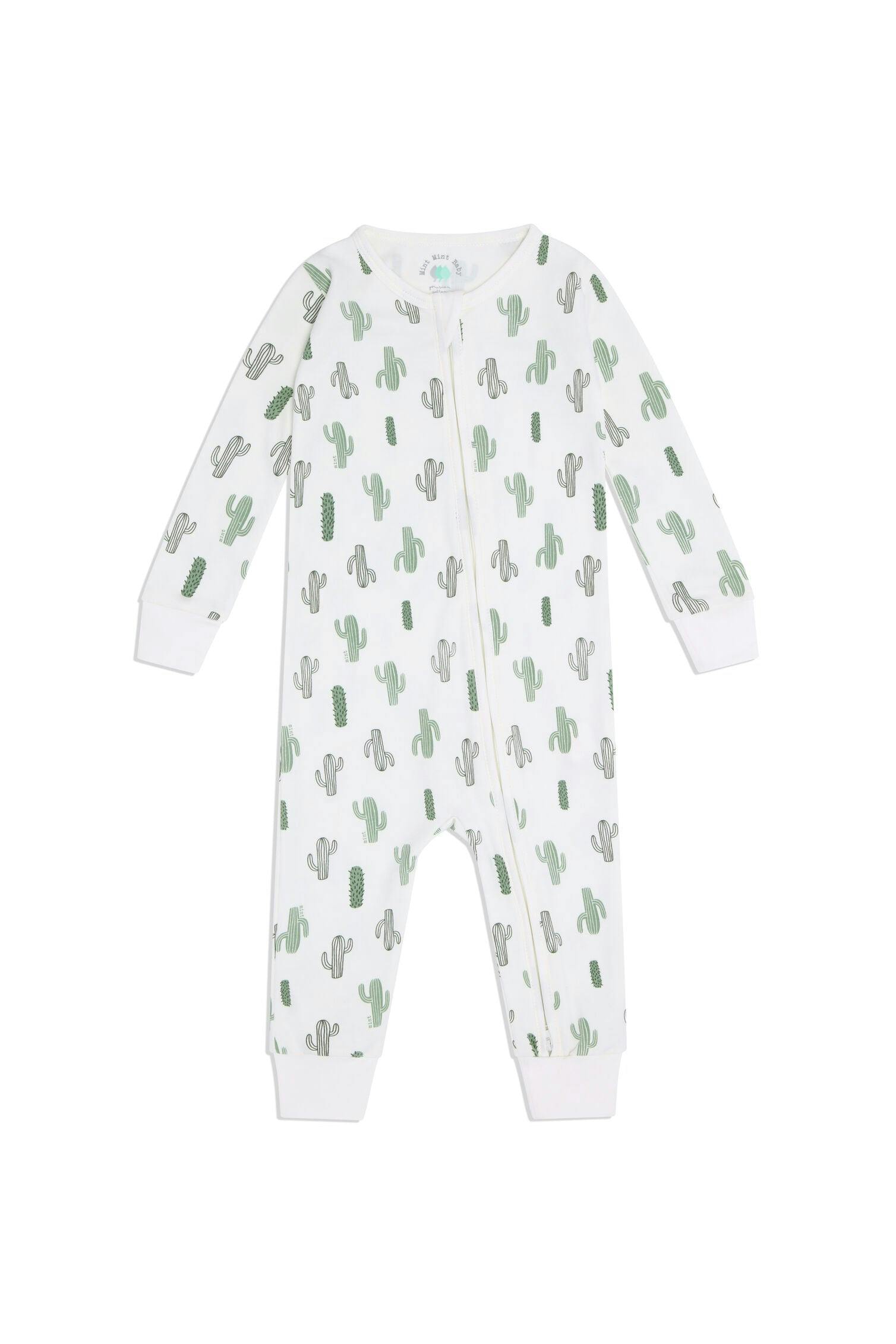 Cactus Garden Zip-up Baby Bodysuit